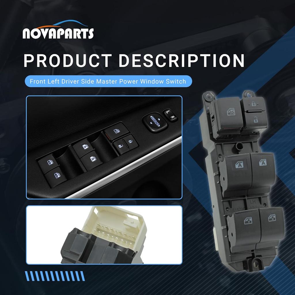 Front Left Driver Side Master Power Window Switch 84820-06120 for 2015 2016 2017 Toyota Camry 2.5L 3.5L