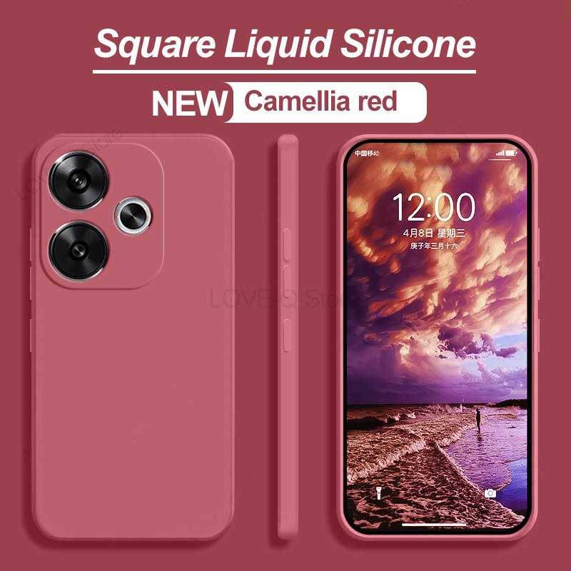 For Poco F6 PocoF6 Poco F 6 Pro Case Liquid Silicone Soft TPU Cover Phone Case For Xiaomi Poco F6 Poco F 6 F6Pro PocoF6 Pro