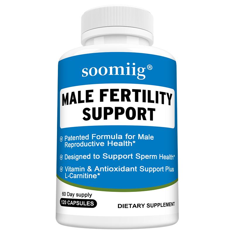 Male Fertility Support Supplement with L-Carnitine and Antioxidants for Reproductive and Sperm Health, 120 Capsules 120PCS