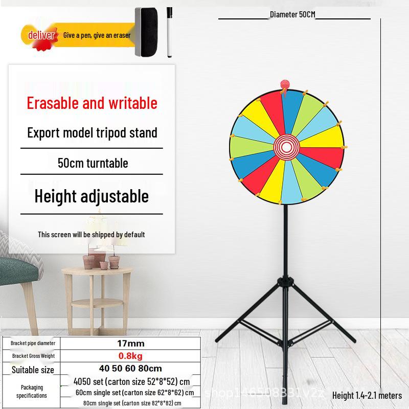 Entertainment Game Turntable: Wipeable Iron Lucky Lottery Spinner
