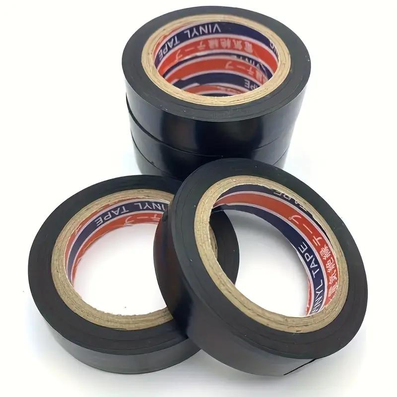 

6M/Roll Electrical Insulating Tape PVC Temperature Resistant Heat Black Self Adhesive Tape Wire Protection Tape Home Improvement 6M