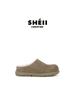 [FanGui] Wool small potatoes~ Baotou inner height increase Birkenstock fluffy slippers women's loafers cotton shoes