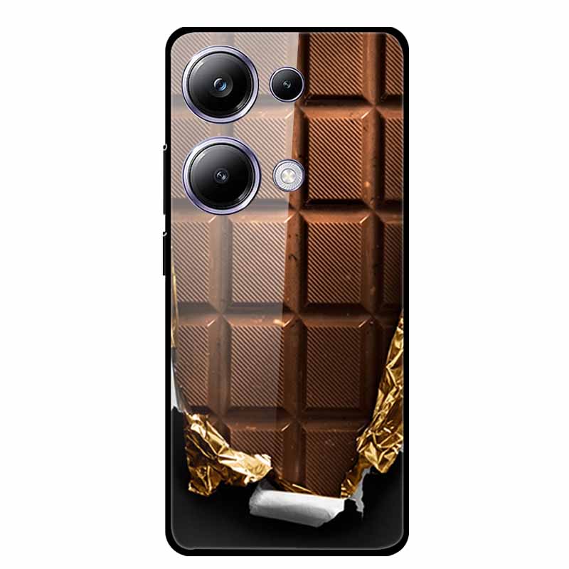 Glass Back Cover For Xiaomi Redmi Note 13 Note13 Pro Case Soft Bumper Hard Tempered Glass Case For Redmi Note 13 Pro Phone Case