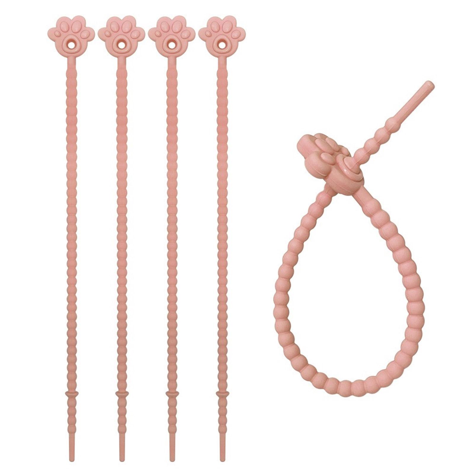 

Багаторазові еластичні дротові стяжки 5 штук Кольорові міцні силіконові кліпси для організації кабелів Портативні для організації кабелів 1