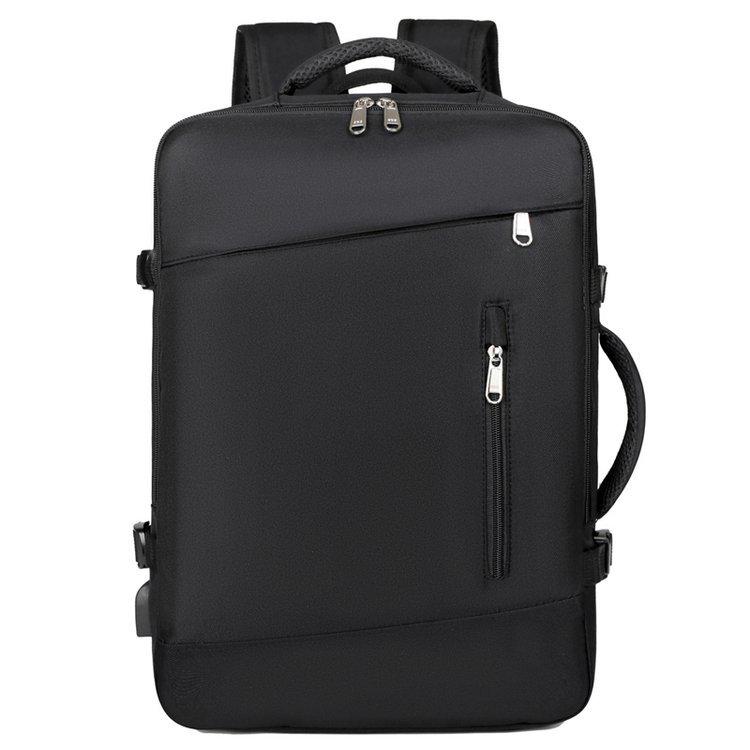 

Расширяемый рюкзак большой вместимости с разделением для сухого/мокрого хранения для коротких деловых поездок и поездок на работу на открытом воздухе One Size чёрный