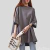 2023 Oversized Mid-Length Women's T-Shirt - Short Sleeve, Loose Fit, European Style