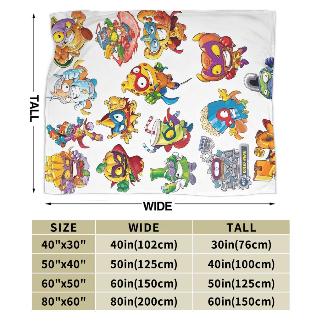 Super Soft Super Zings Throw Blanket Premium Flannel Fleece Lightweight Funny Superzings Bed Blanket Cozy Warm Blankets