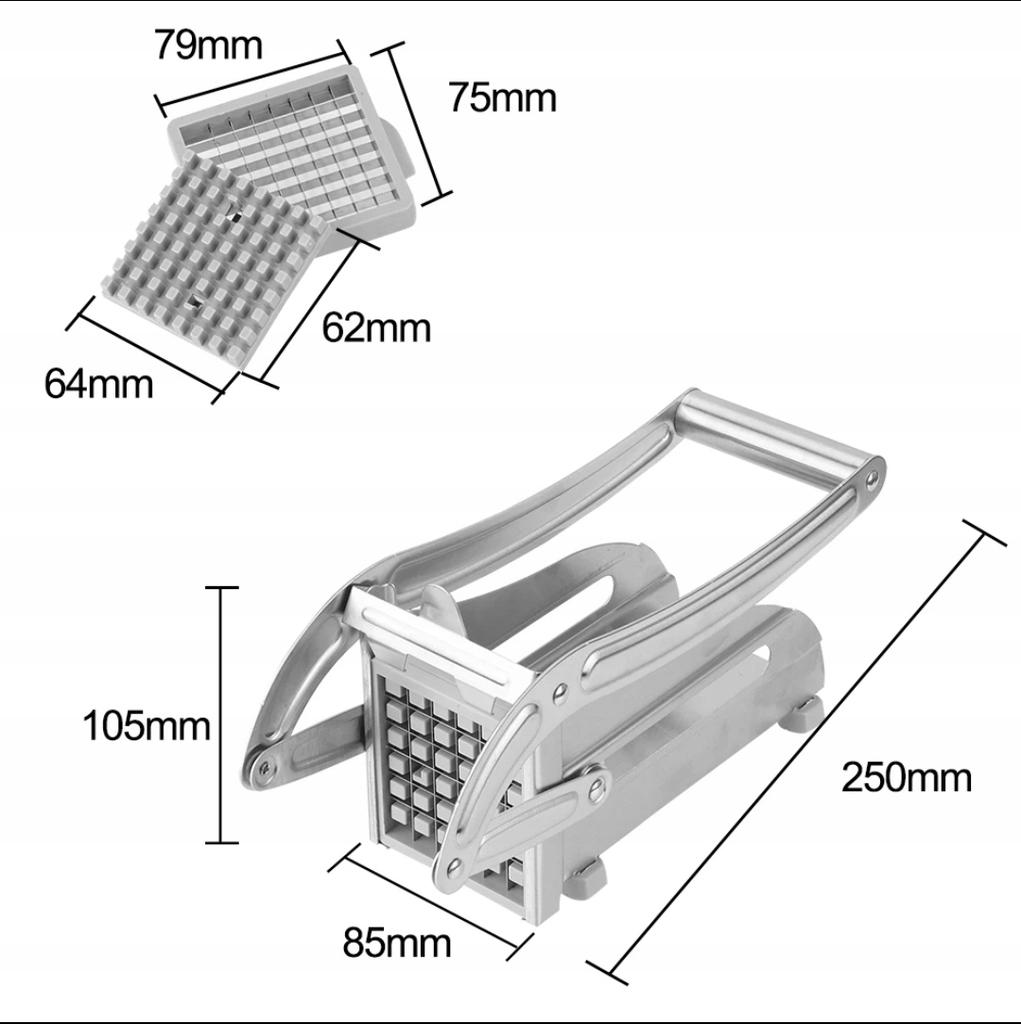 French Fries Machine Potato Slicer Steel 2 Blades