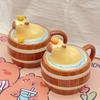 Capacity Capybara Large Ceramic Mug Coffee Cup Gold Spoon Girl Birthday Gift
