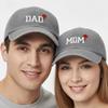 2pcs/set Classic Mom Dad Rose Printed Cap Washed Cotton Baseball Hats  For Man Women