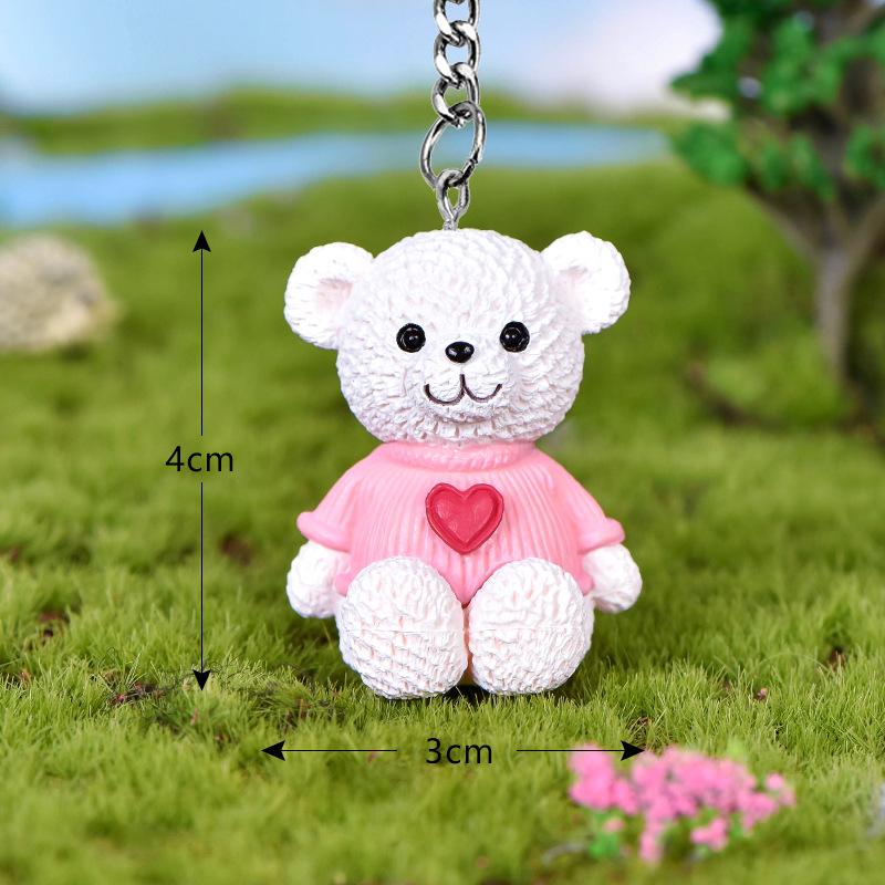 Cartoon Resin Bear Doll Women Men Cute Anime On Bag Car Trinket Jewelry Wedding Party Girls Gift Bag Charm