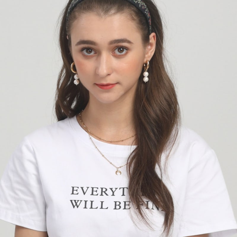 LALA Rose Pattern Hairband P-Black Red