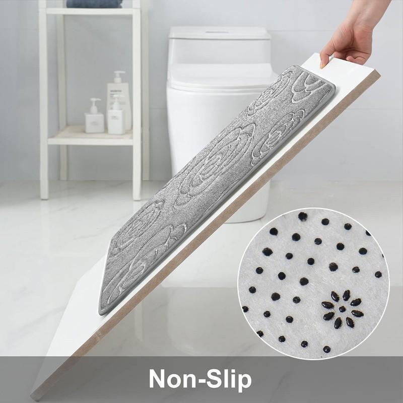 Badmattor Rose Flower Präglat badrum Badmatta Flanell Halkfri matta i badkar Golvmatta Duschrum Dörrmatta Memory Foam Pad Tvättbar matta