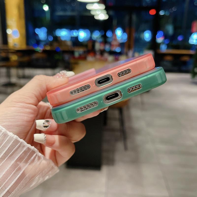 Fashion Colorful Sliver Double Sided Phone Shell Soft Edge Hard Case Full Cover Shockproof Phone Casing for Xiaomi Redmi Poco