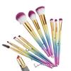 New 10 gradual change powder makeup brush gradual change color matte set brush handle beauty tool set
