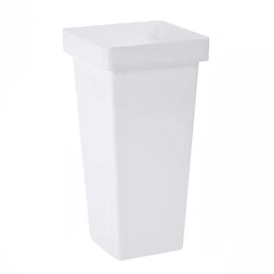 

Flower Bucket Easy to Move Weather-Resistant Plastic Outdoor Indoor Balcony Planter with Inner Pot Home Decor Middle білий