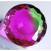 Fabulous Bi-Color Big Tourmaline Natural Round Cut 89-90 Ct Certified Gemstone
