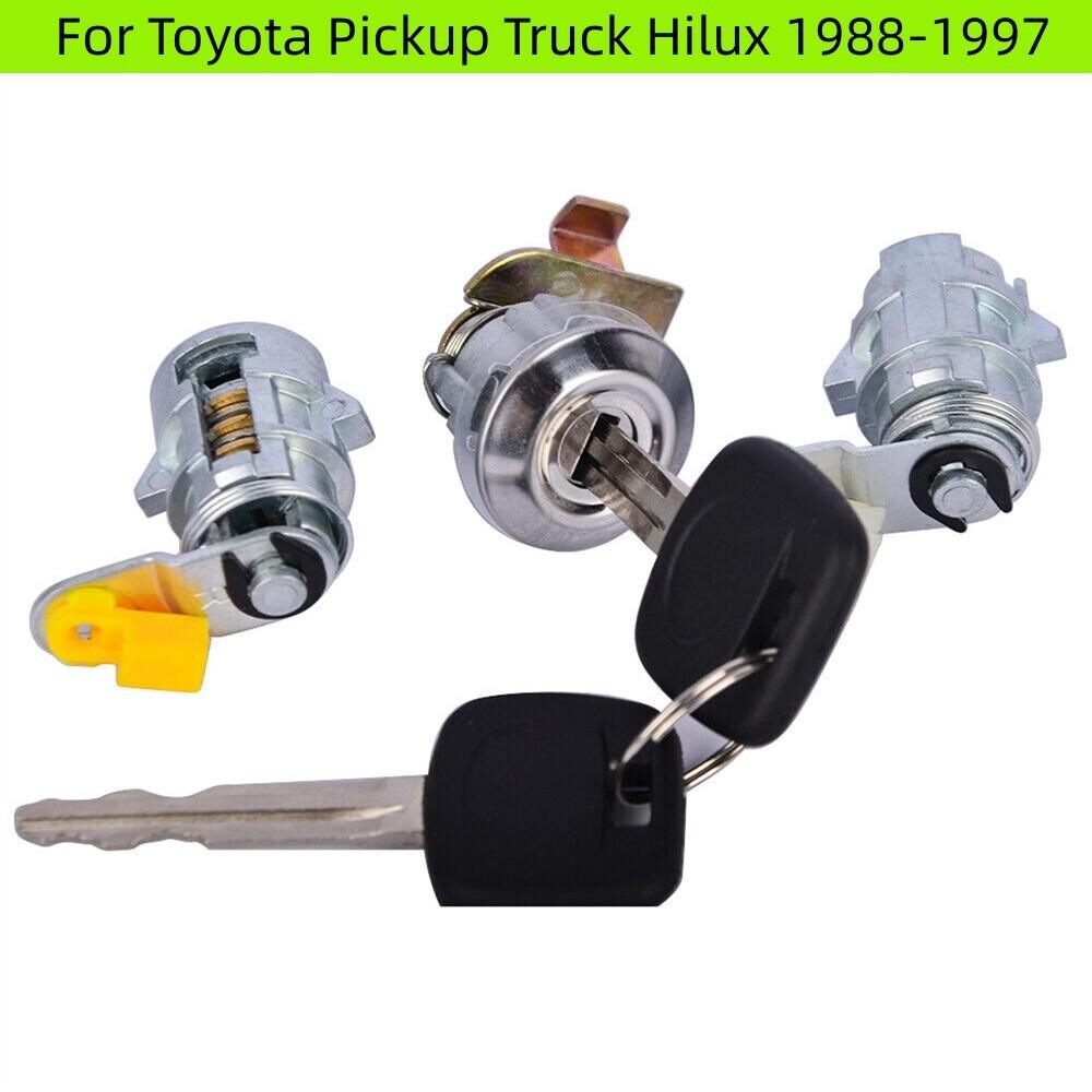Комплект замка двери и личинки замка зажигания с ключами для Toyota Pickup Hilux 1988-97 D2191608