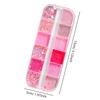 12-Compartment Mixed Nail Glitter Powder, Holographic Hexagon Flakes, Sparkly Sequins for Nail Art Designs
