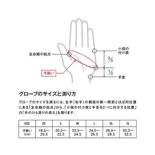 Paz Design 3-Fingerless Double Heat Pack Gloves 37.5(TM) L Black/White PGV-051