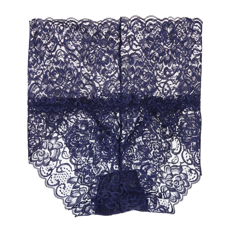 Damskie Koronkowe Majtki z Wysokim Stanem Seksowne Wycięcia Kontrolujące Brzuch Oddychający Bawełniany Krocze Bielizna