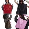 Solid Color Tote Bag With Embroidered Letters For Daily Use