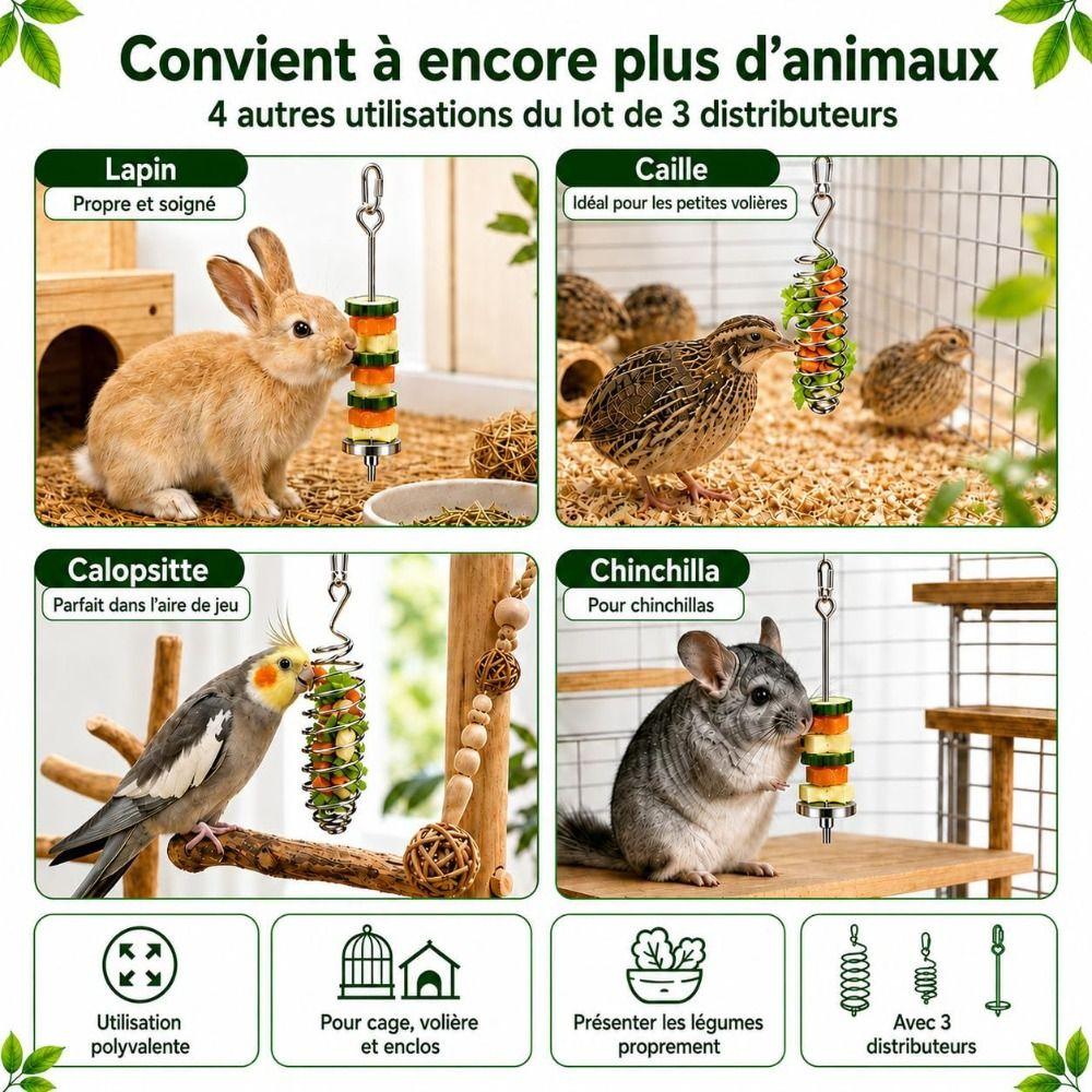 3pcs Interactive Rat Enrichment Toys Non-Toxic Bird Foraging Toy Rodent Slow Feeder Pet Supplies