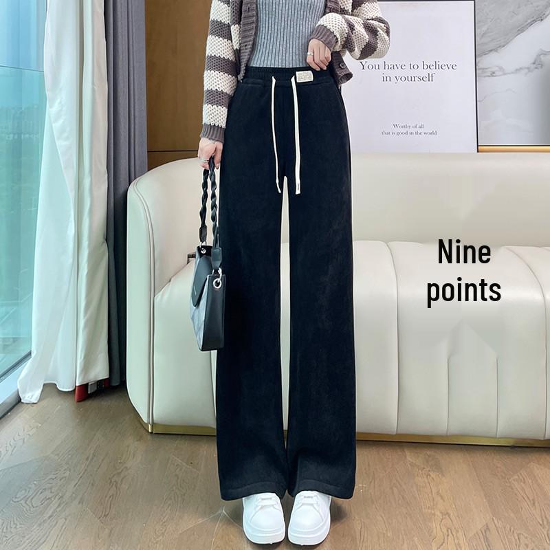 

Women s 2025 New Arrival Fluffy Straight-Leg Velvet Pants - Versatile Autumn/Winter European Cotton Casual Wear. 3XL (140-155 lbs)