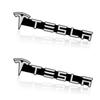 4pcs Car Audio Decorate 3D Aluminum Badge Emblem Stickers For Tesla Model 3 Model X S 2016-2020 Decals TM3 TMX Decal Accessories