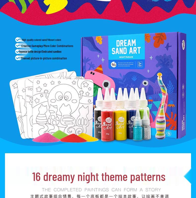 Milo Creative Sand Painting Set for Kids Ages 3-6: DIY Colored Sand Art for Early Childhood