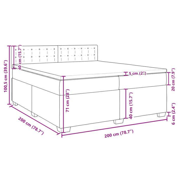 VidaXL Bed Slat Base with Mattress Black 200x200 Cm Faux Leather, Bed, Platform Bed, Panel Bed, Furniture of 3288436