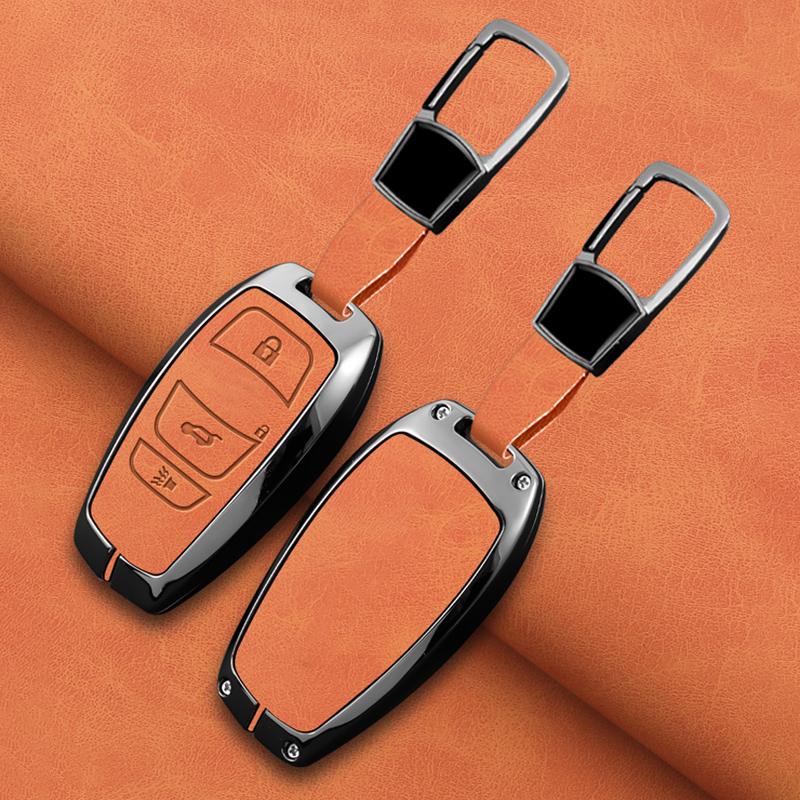 Zinc Alloy Leather Car Key Case For Subaru Brz Wrx Xv Ascent Forester Outback Impreza Legacy Key Holder Car Key Case Accessories