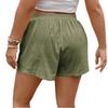 Spring Summer New Solid Color Tie Waist Elastic High Waist A-line Skort Women Casual Summer Shorts Skirt