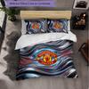 Juego de Cama de 3 Piezas con Patrón del Manchester United Suave Microfibra Funda Nórdica con Fundas de Almohada para Dormitorio