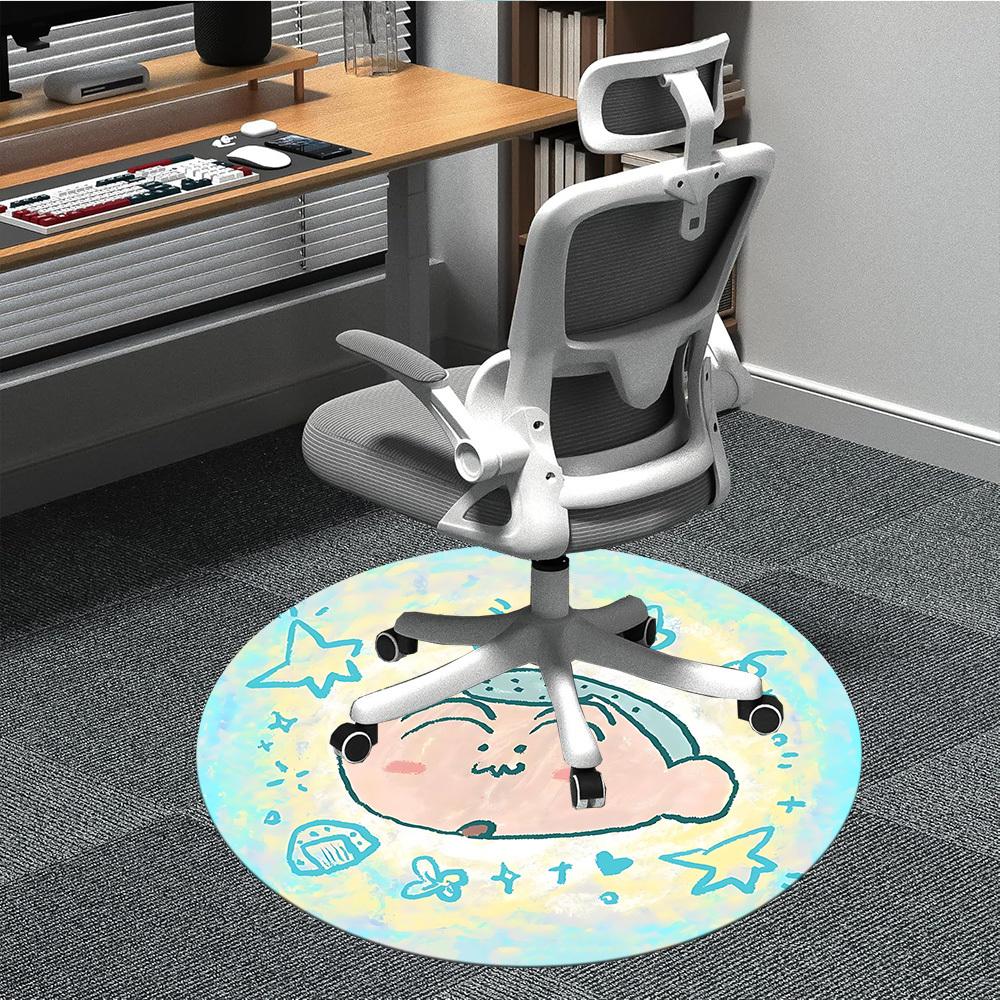 

1pc Crayon Shin chan Chair Carpet for Office Non Slip, Machine Washable Rug for Office, Room Holiday Decor for Christmas, Birthday Polyester 80cm