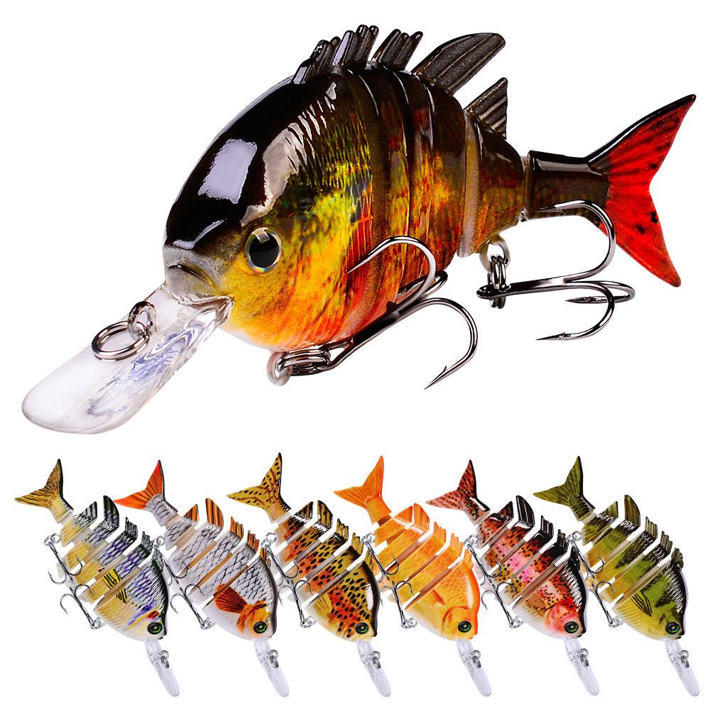 10cm Multi-jointed Bionic Plastic Lure, 14g Hard Bait for Mandarin Fish and Bass.