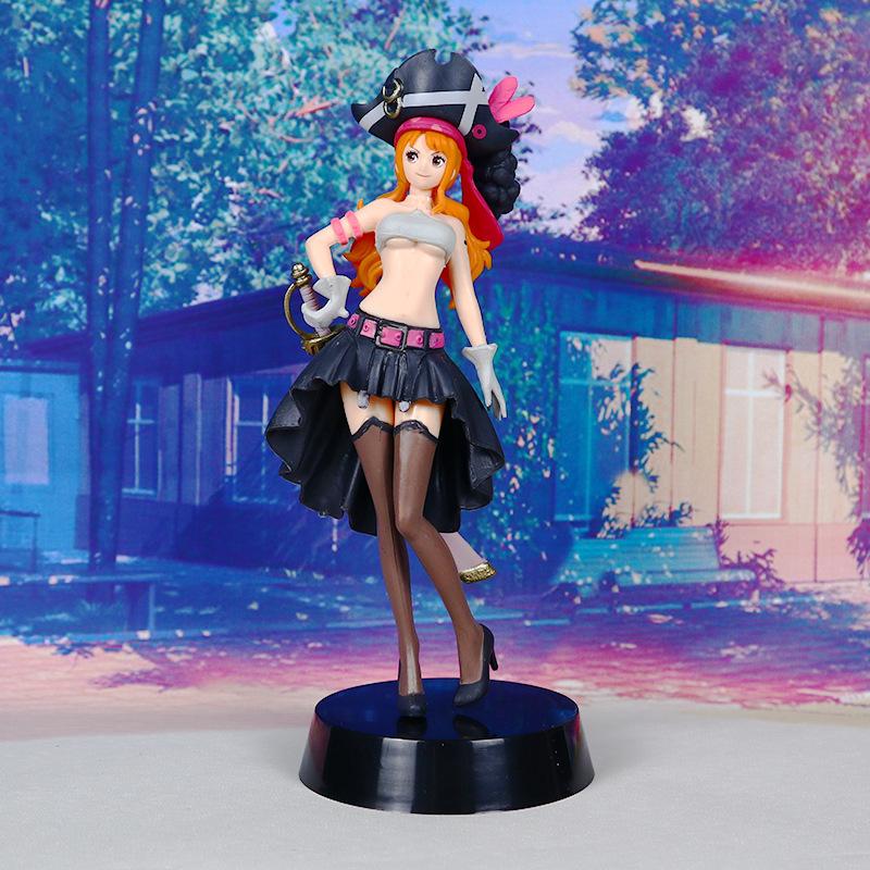 19CM Anime Vienas Gabalas Nami Juodi Drabužiai Veiksmo Figūrėlė VIENAS GABALAS FILM RED Apsirengimo Figūrėlė PVC Kolekcionuojamas Modelis Žaislas Vaikiška Dovana