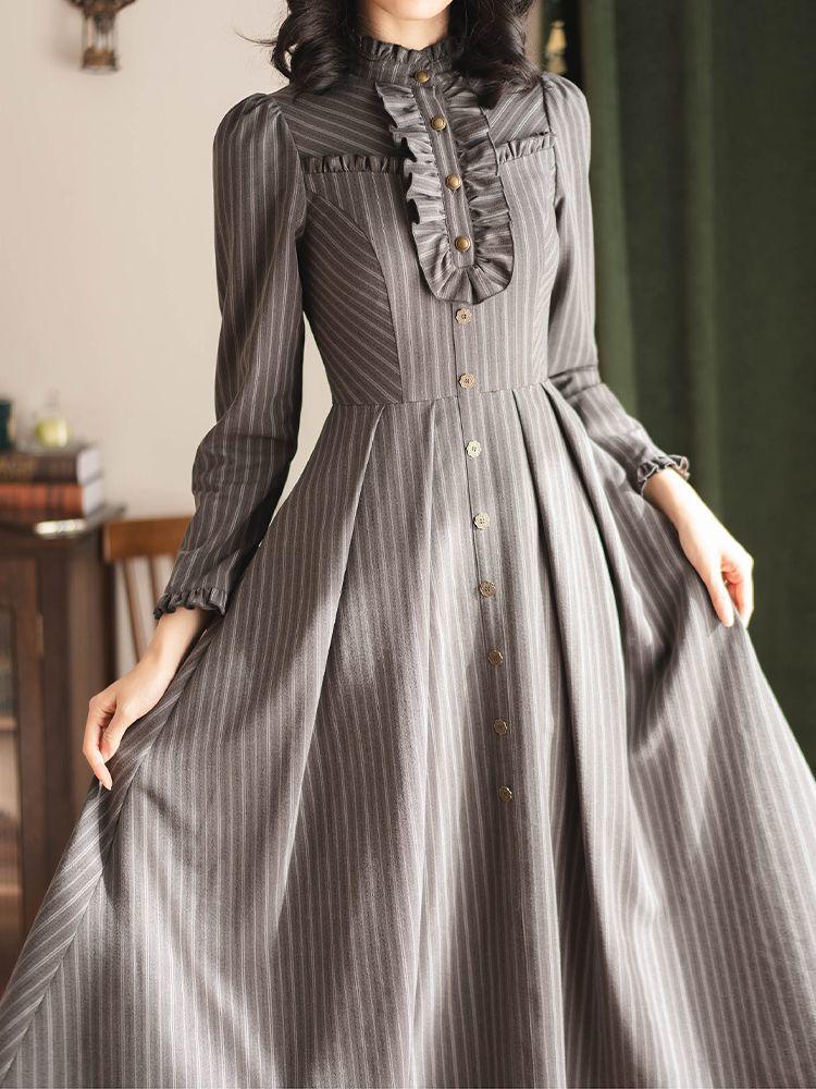 Retro Französischer Stil Sternennacht Taillenbetonierende Weste & Klassisches Kleid Set