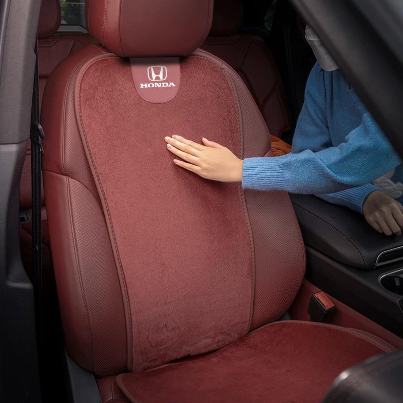 Car Seat Cover Winter Warmth Plush Auto Cushion Accessories For Honda Civic Fit Jazz Accord Pilot CRV Odyssey Passport City HRV