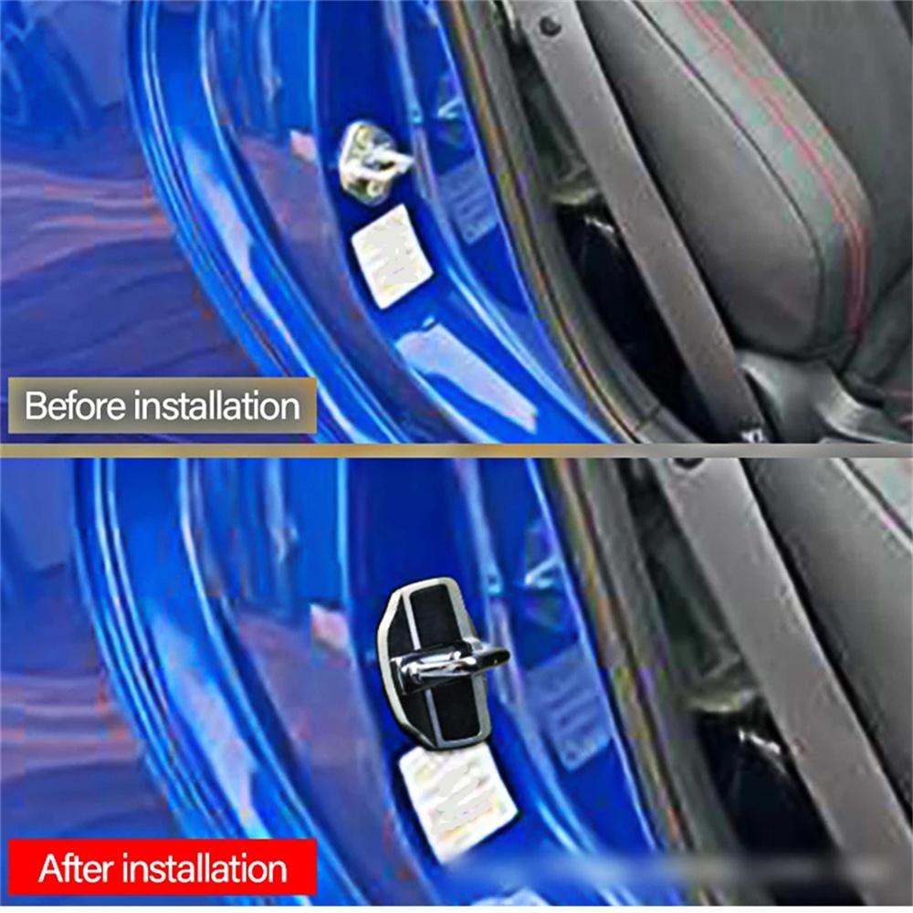 4 Set Car Door Lock Buckle Cover For Subaru BRZ XV Forester Legacy Outback WRX