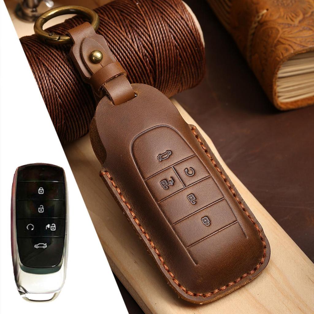 Premium Genuine Leather Key Case for GAC AION S/V/Y/LX630 & IA5 Car Models
