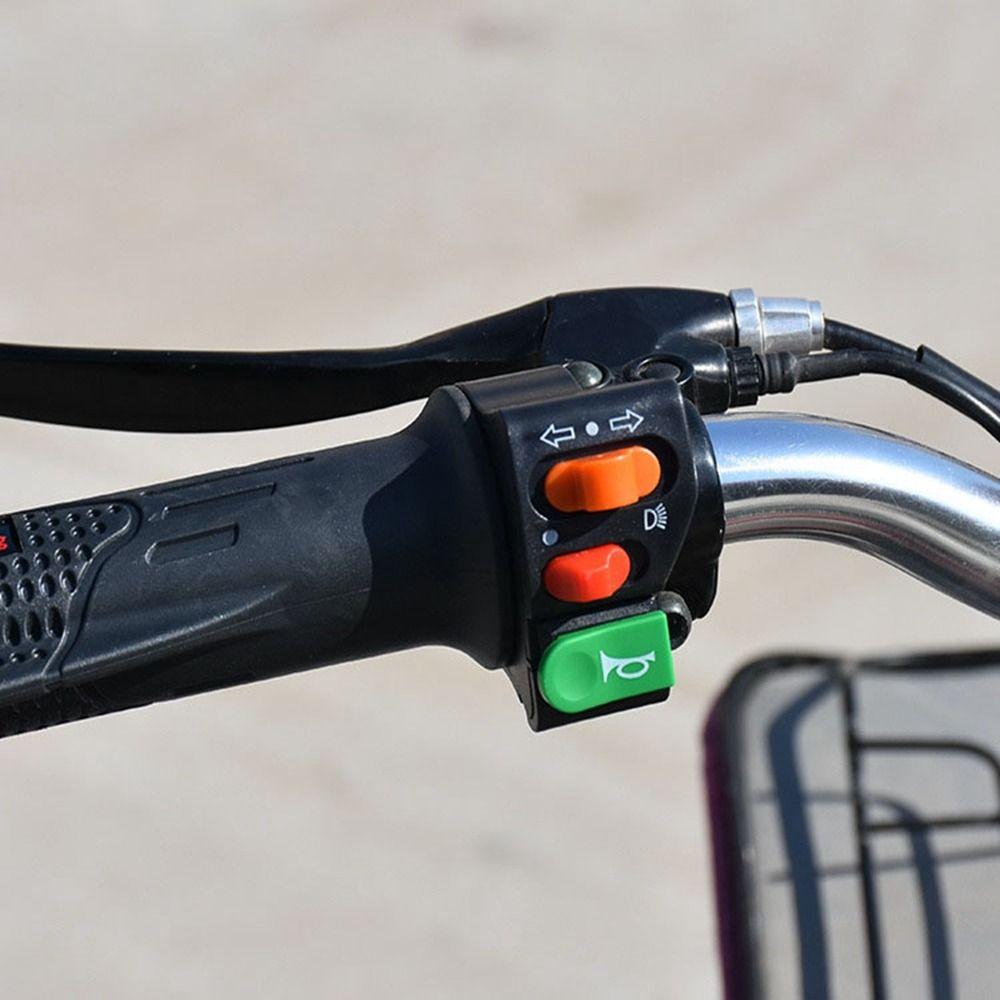 Black Tricycle Button Horn Plastic Turn Signal Switch Electric Vehicle Accessories