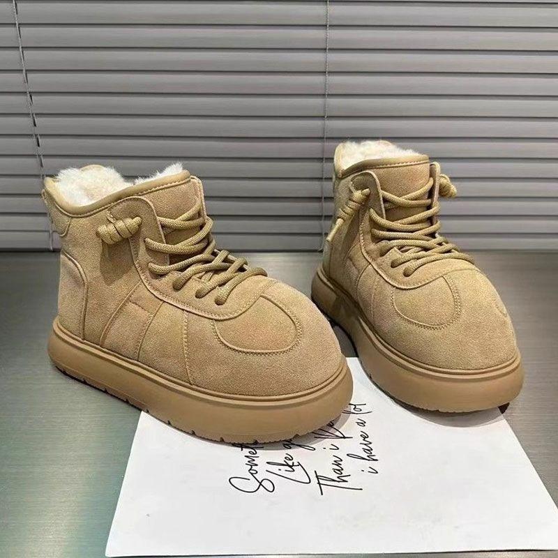 Fashion Chunky Round Toe Women's Snow Boots Winter Plush Warm Ladies Shoes Y2k on Offer Fashion 2025 Boot Hot Non Slip New in Footwear