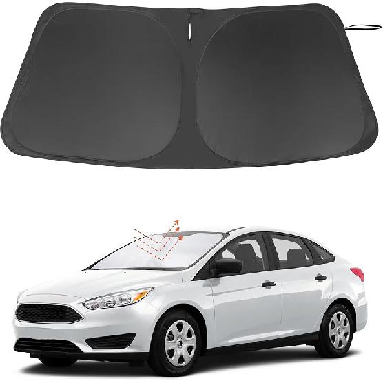 TINGLU Sun Shade For Tesla Model X Tesla X 2016-2024 2025 Accessories Windshield Sun Shade Window Shade UV Rays Protection Sun Visor Cover With