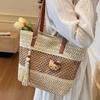 Holiday Wind Beach Straw Bag Women's Summer New Hollow Woven Bag Large Capacity Commuter Shoulder Armpit Bag