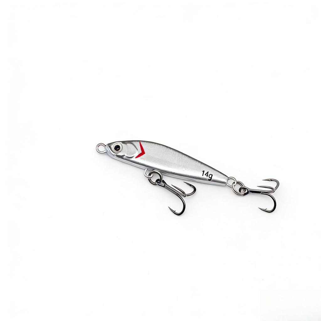 Single Piece Iron Plate Fish Scale Lure with Live Fish Paint, Long Cast, Floating/Falling, Bass Aspius Glitter for Freshwater and Sea Fishing.