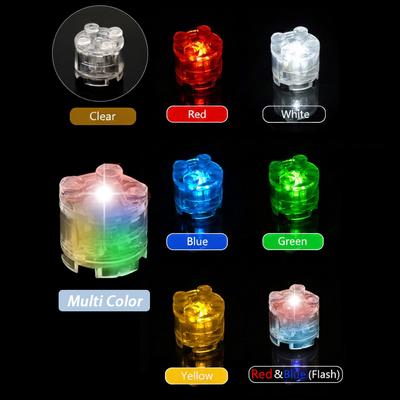 2/5/10PCS/ Lot Multi Color Flash LED MOC Light Building Blocks Toys 2x2 Round Brick Flash Assembly Road MOC Classic Gift City