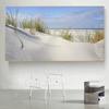 Modern Blue Sun Beach Grass Ocean Seascape Canvas Painting Landscape Posters and Prints Home Decor for Living Room Decoration