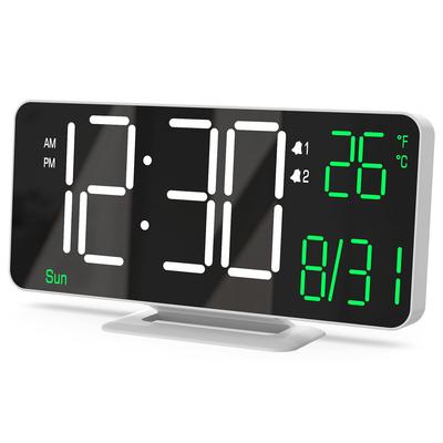 KOSUMOSU LED Table Clock Black 6.7 Inch