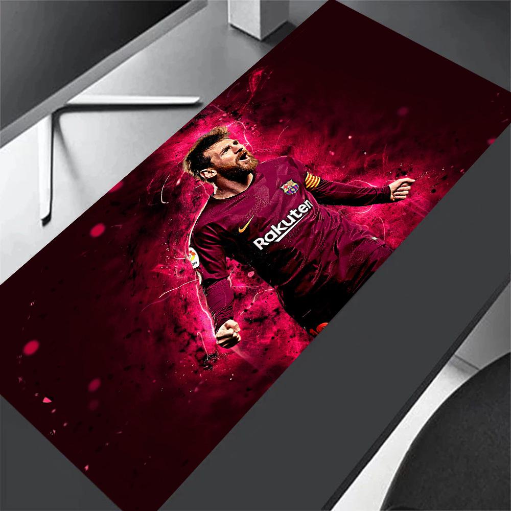 Leo Messi's Barcelona Glory Large Mouse Pad Keyboard Pad Computer Desk Keyboard Mat Non-Slip Rubber Bottom Office Desk Accessory